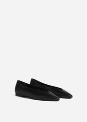 Pointed Ballerina Flat in Black - CO Collections